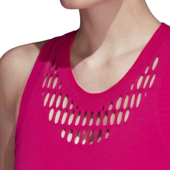 RARE!💗Adidas by Stella McCartney Warp Knit Jumpsuit in Pink - Size Medium - Picture 3 of 10